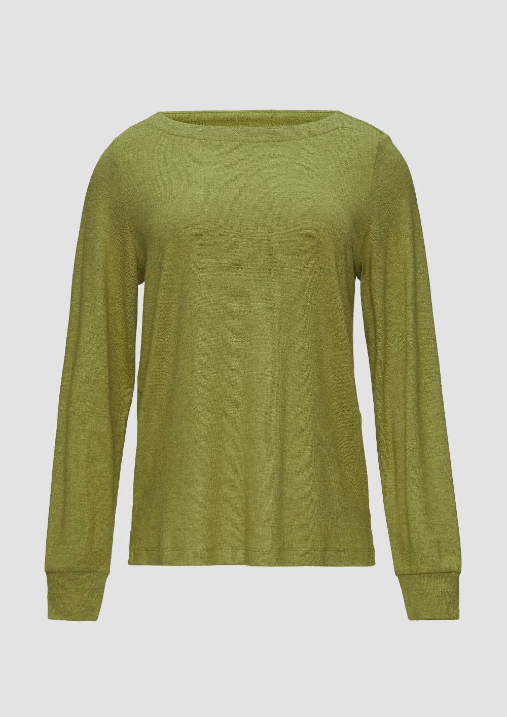 s.Oliver Weicher Longsleeve aus Jerseystrick Große Rabatte