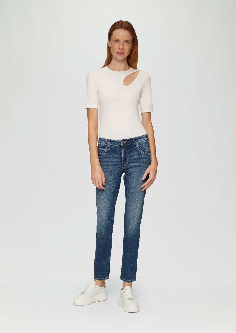 s.Oliver Jeans Betsy / Slim Fit / Mid Rise / Slim Leg / mit Zipp-Detail Kauf eins, bekomm eins gratis