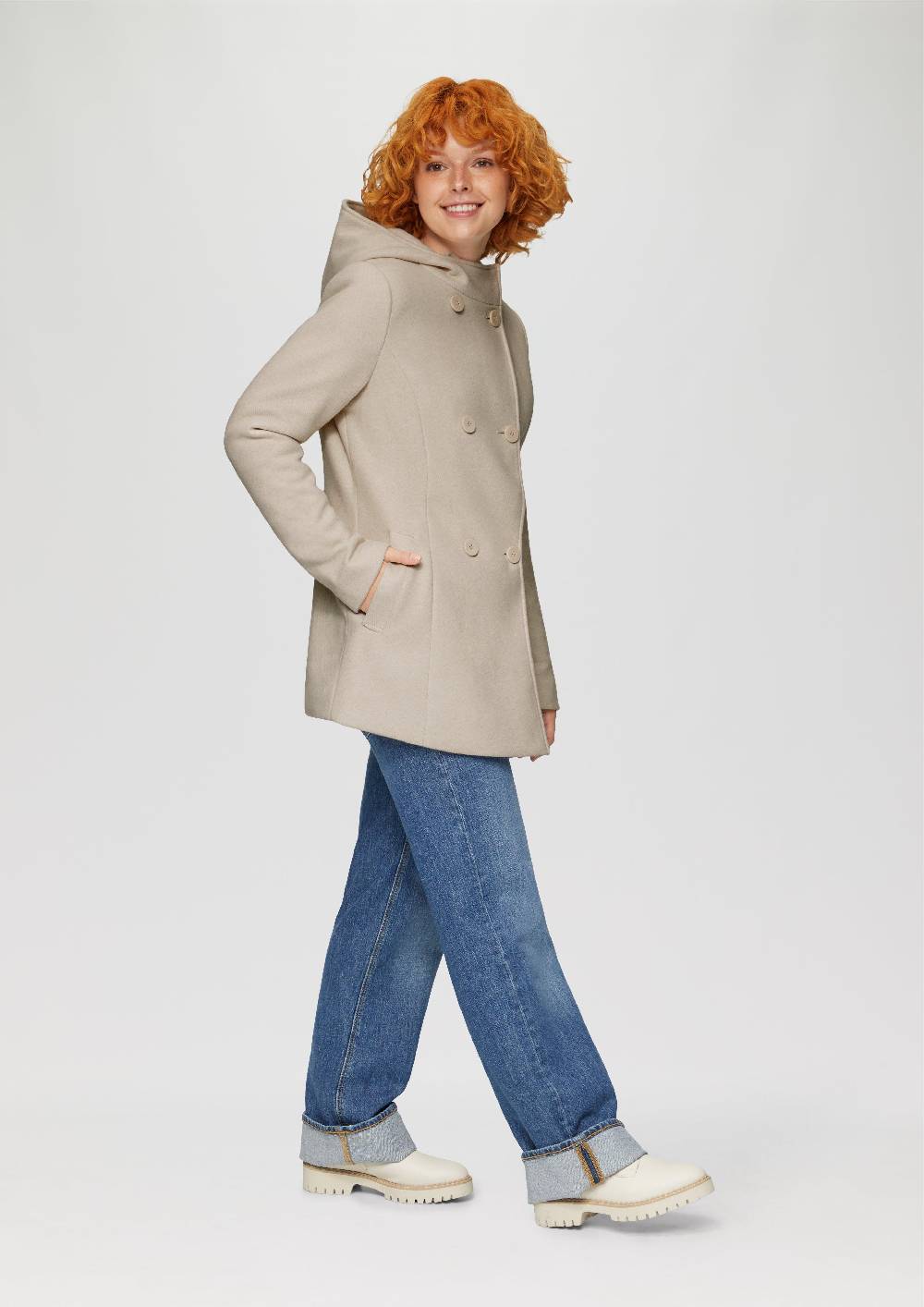 s.Oliver Jacke mit Kapuze in Wolloptik Neueste Stile