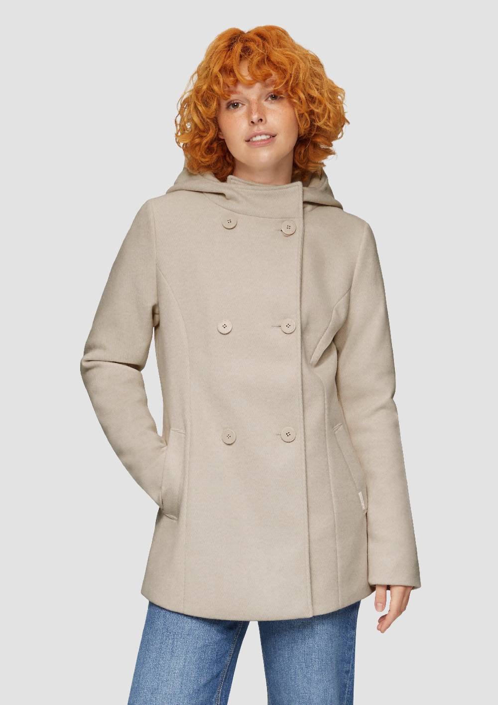 s.Oliver Jacke mit Kapuze in Wolloptik Neueste Stile