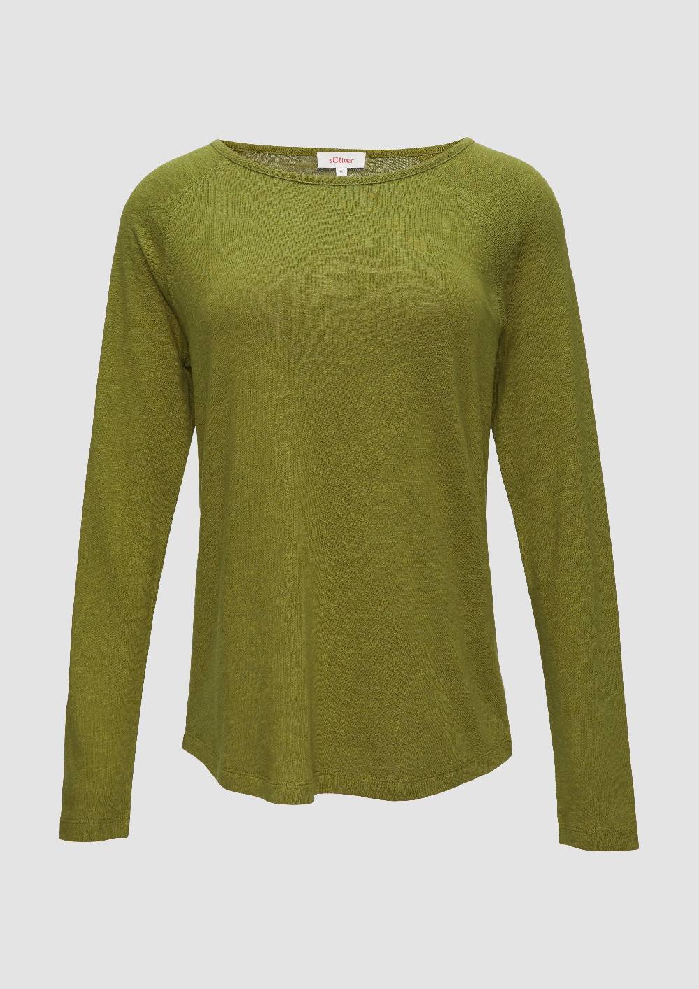 s.Oliver Langarmshirt mit Flammgarnstruktur und Raglanärmeln Letzte 2 Tage