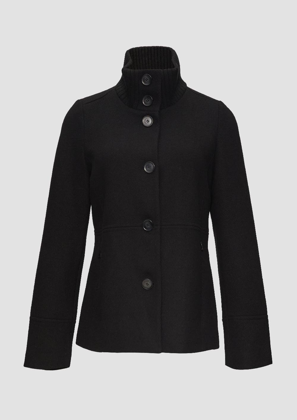 s.Oliver Twilljacke mit Strick-Stehkragen und Eingrifftaschen Nur für heute