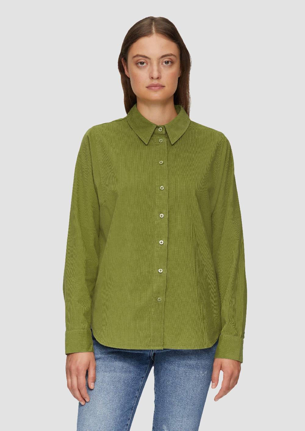 s.Oliver Cordbluse im Relaxed Fit mit Naht-Details Sonderangebot der Fabrik