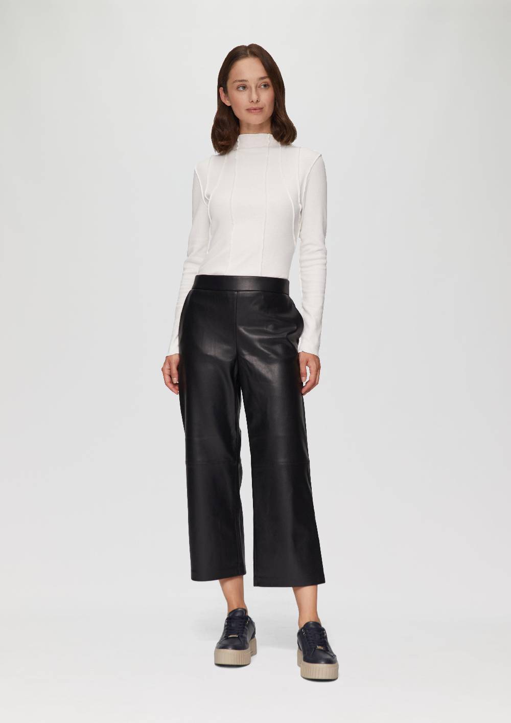 s.Oliver Culotte aus Lederimitat mit Nahtdetails Bis zu 55% Rabatt