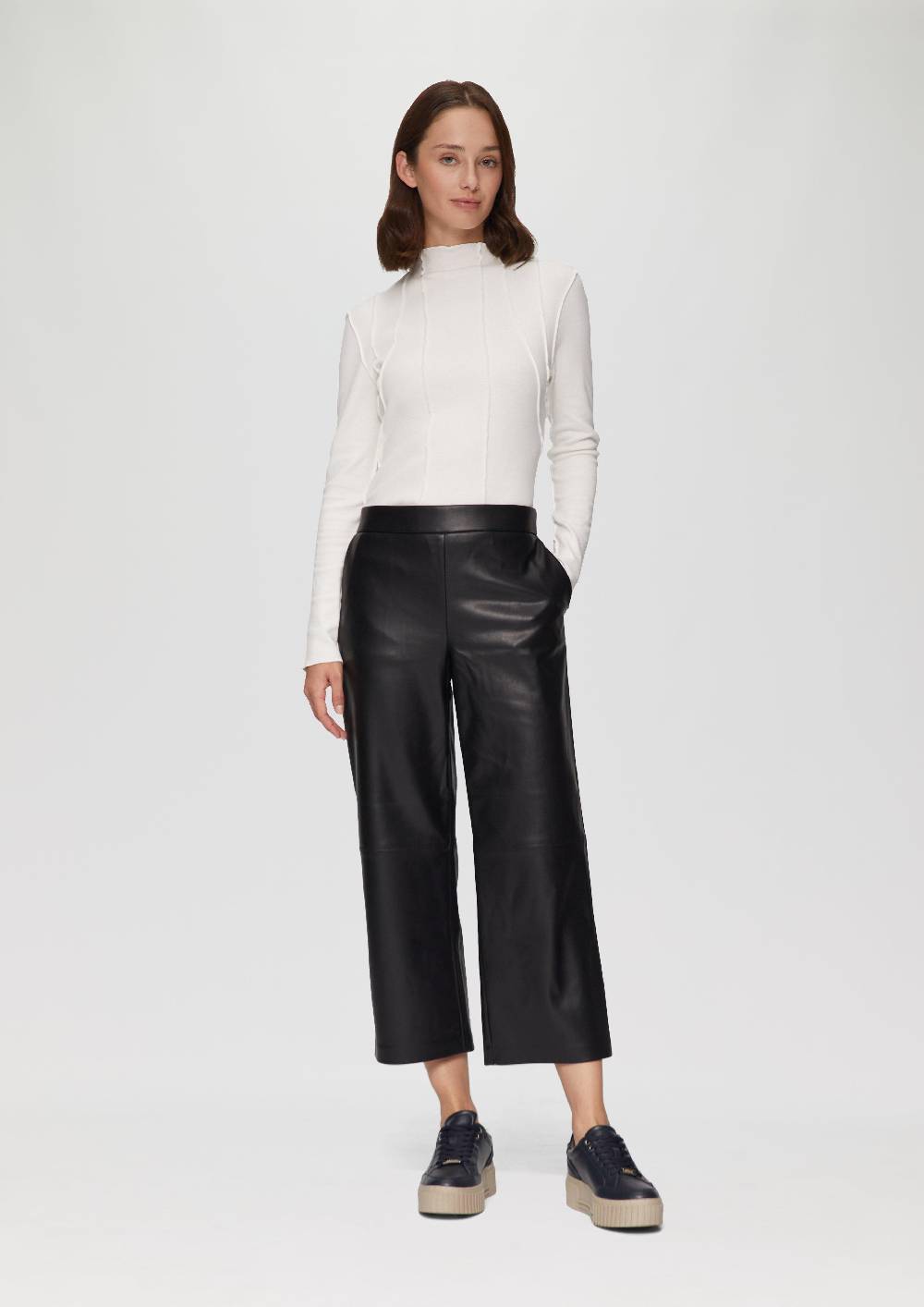 s.Oliver Culotte aus Lederimitat mit Nahtdetails Bis zu 55% Rabatt