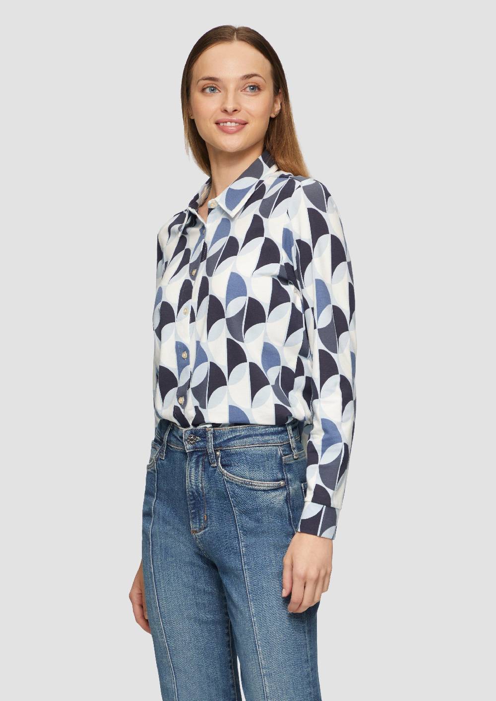 s.Oliver Hemdbluse aus Jersey Kostenloser Versand international