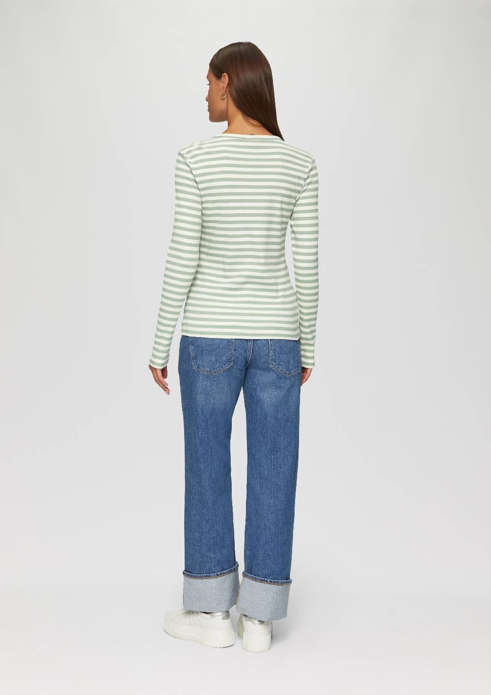 s.Oliver Geripptes Longsleeve im Slim Fit Begrenzt auf 3 Tage
