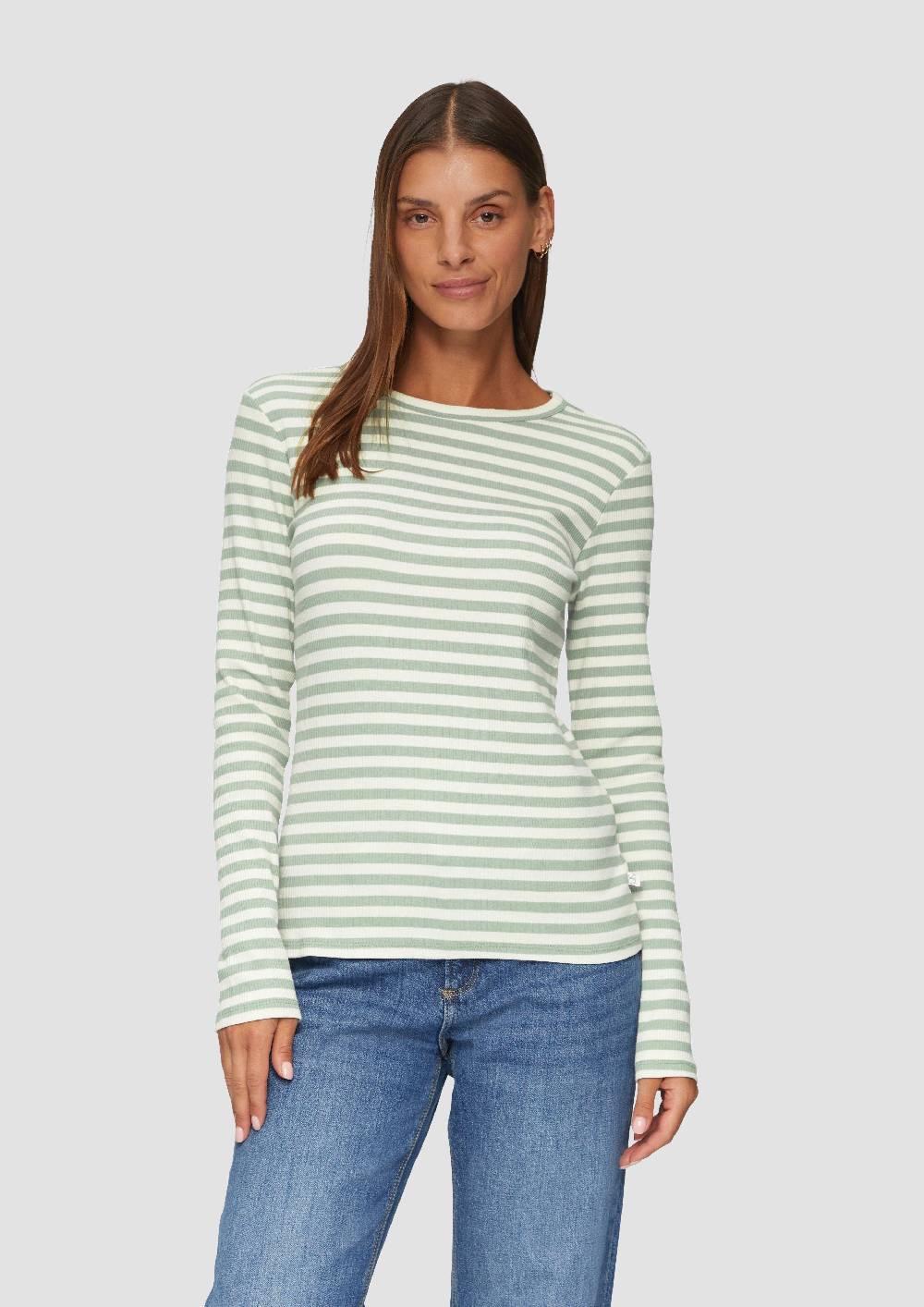 s.Oliver Geripptes Longsleeve im Slim Fit Begrenzt auf 3 Tage