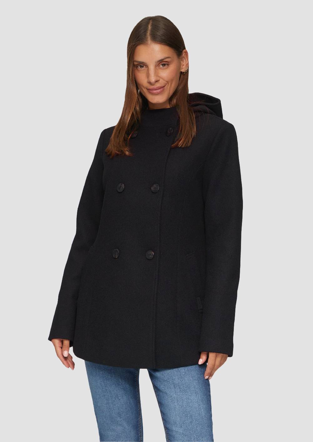 s.Oliver Jacke mit Kapuze in Wolloptik Black Friday Preise