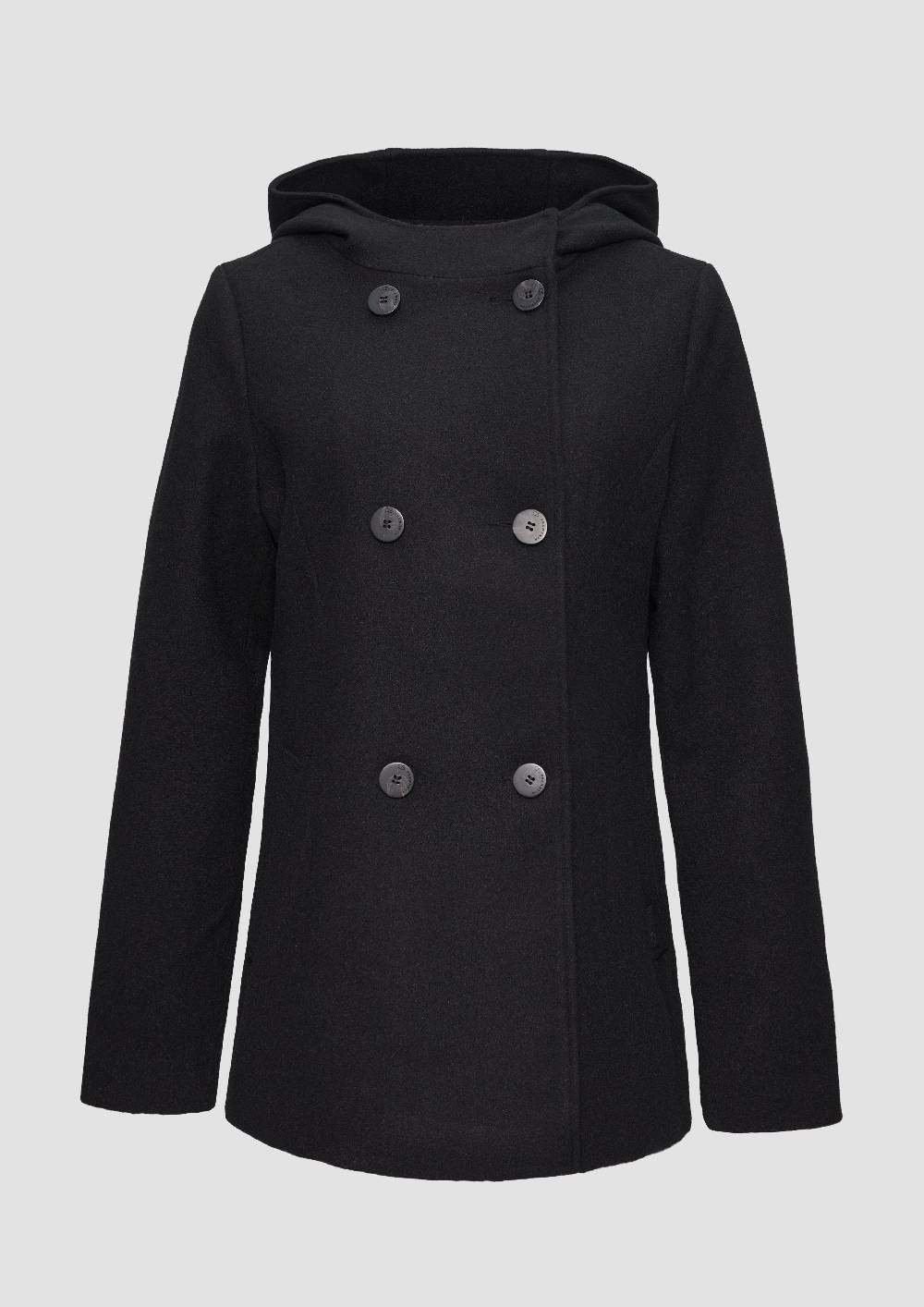 s.Oliver Jacke mit Kapuze in Wolloptik Black Friday Preise