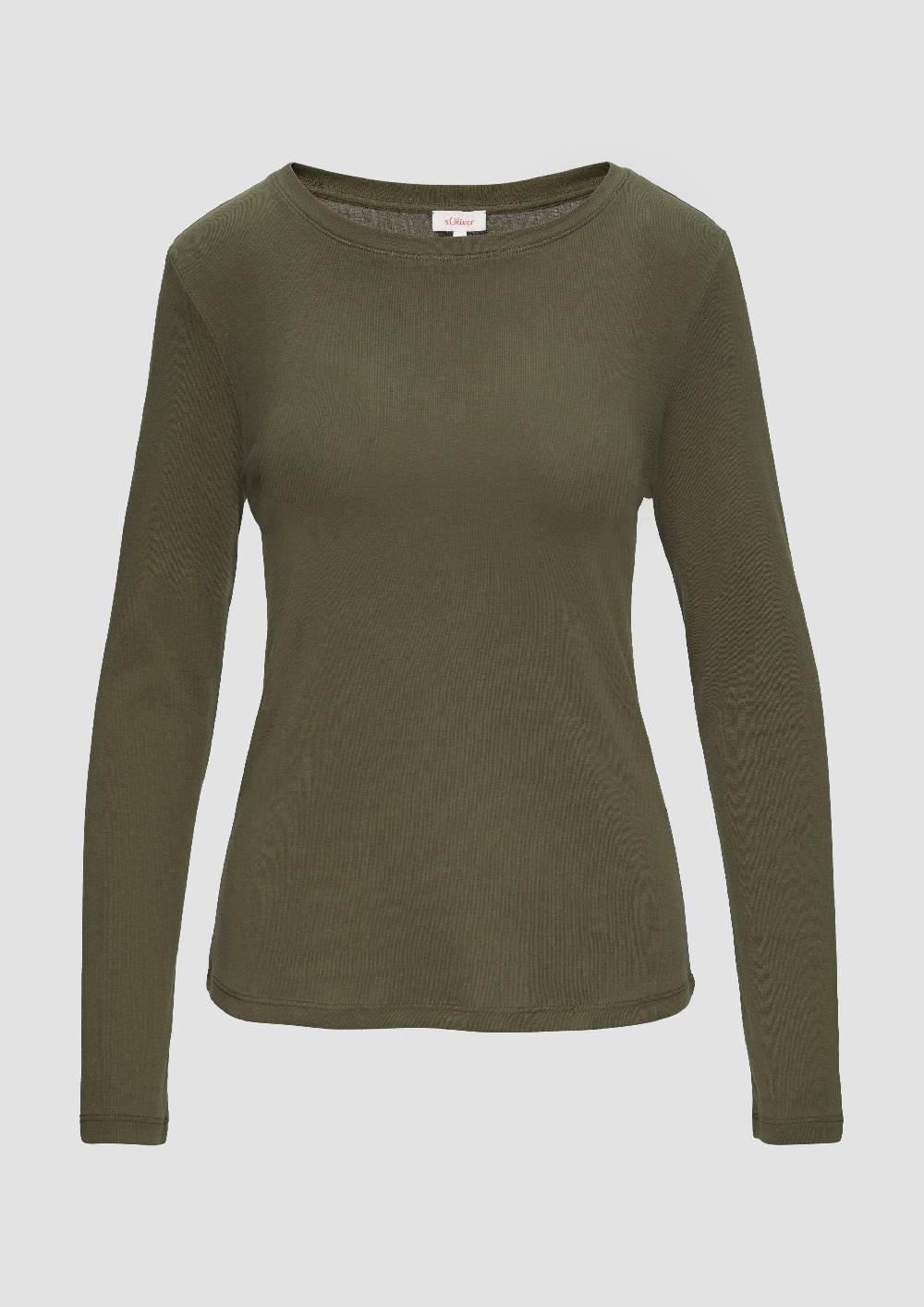 s.Oliver Langarm-Shirt im Slim Fit Im Verkauf