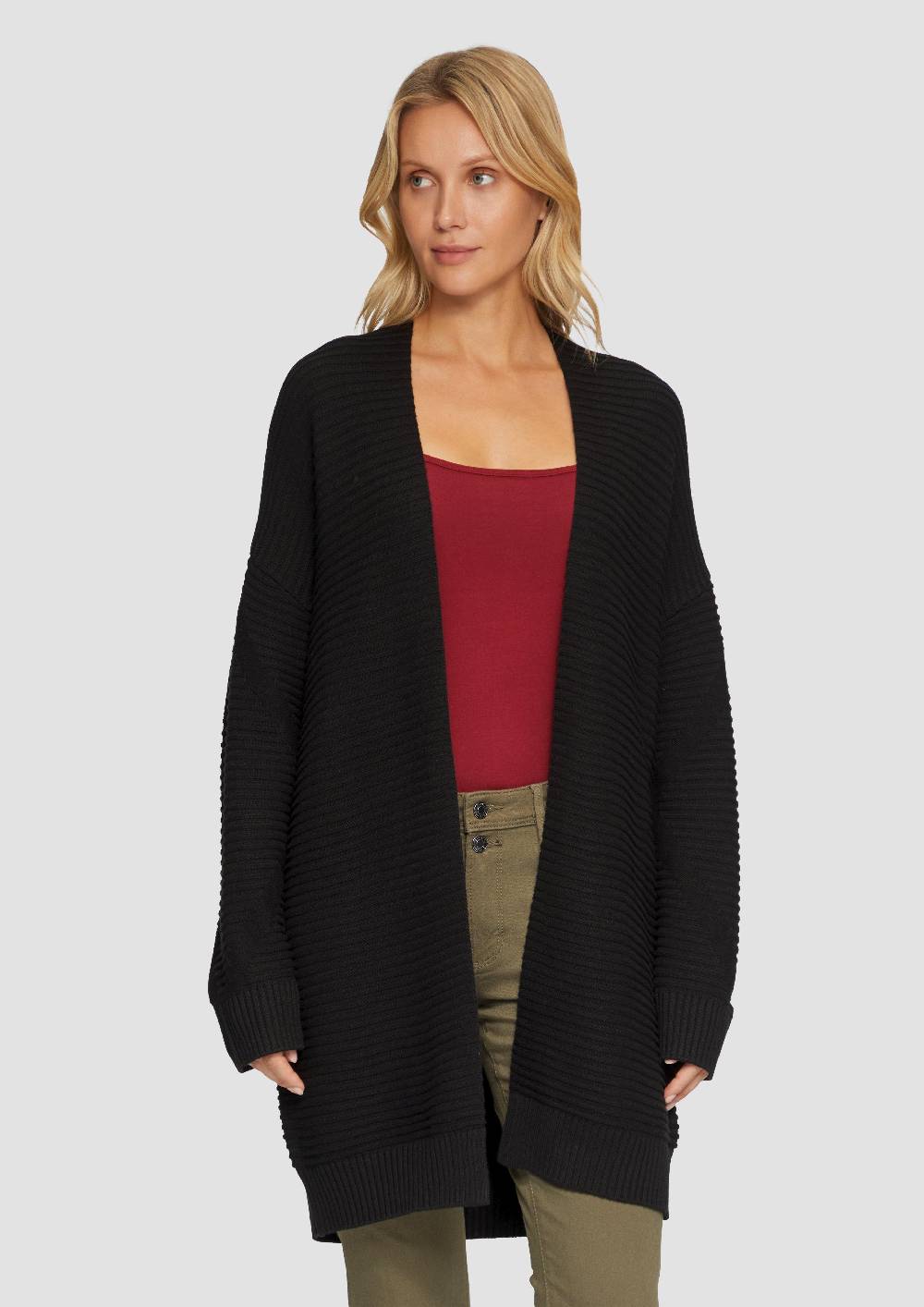 s.Oliver Strickjacke im Oversize-Look mit Ottoman-Struktur Outlet
