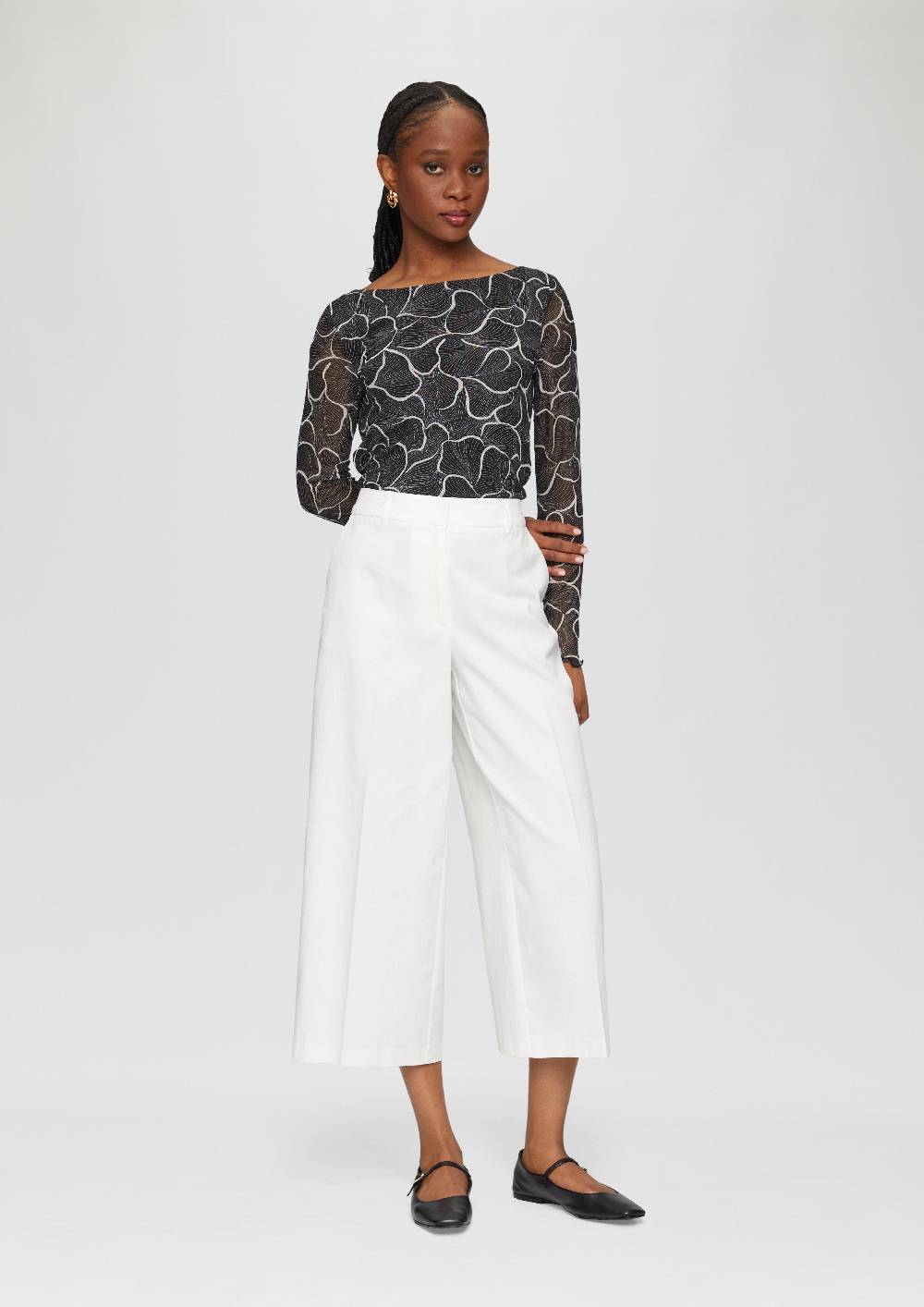 s.Oliver Mesh-Shirt mit U-Boot-Ausschnitt Angebote