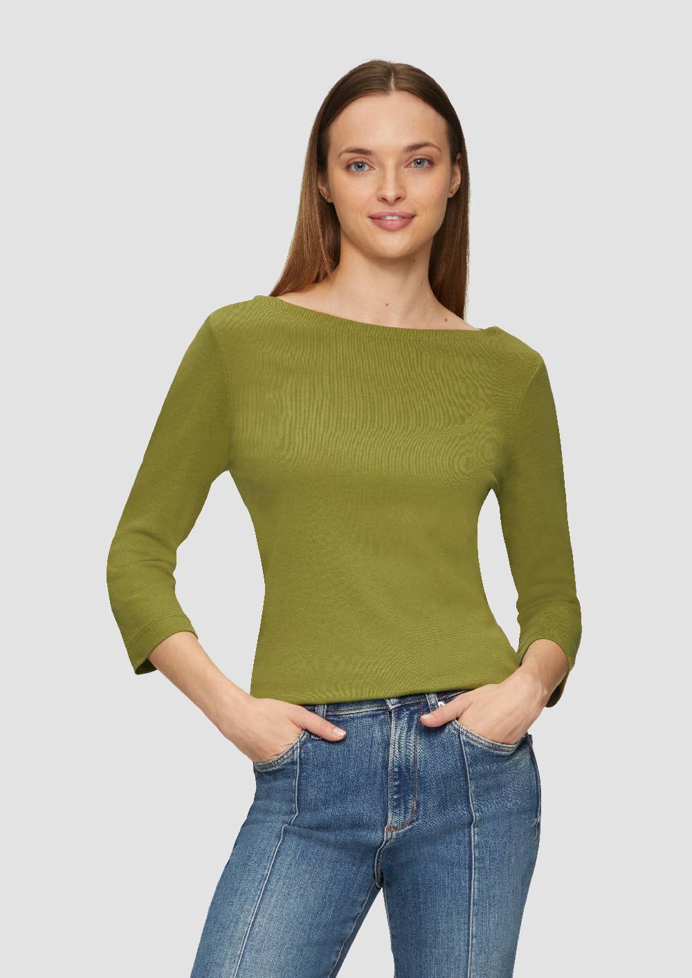 s.Oliver T-Shirt mit 3/4-Arm und U-Boot Ausschnitt Limitierter Zeitrabatt