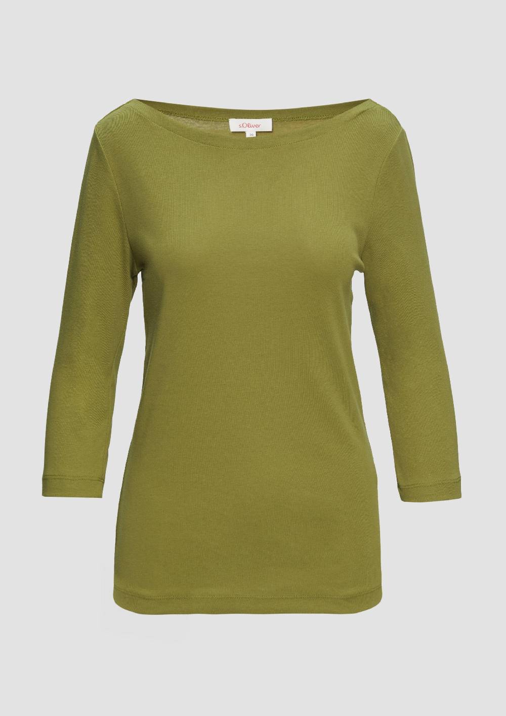s.Oliver T-Shirt mit 3/4-Arm und U-Boot Ausschnitt Limitierter Zeitrabatt