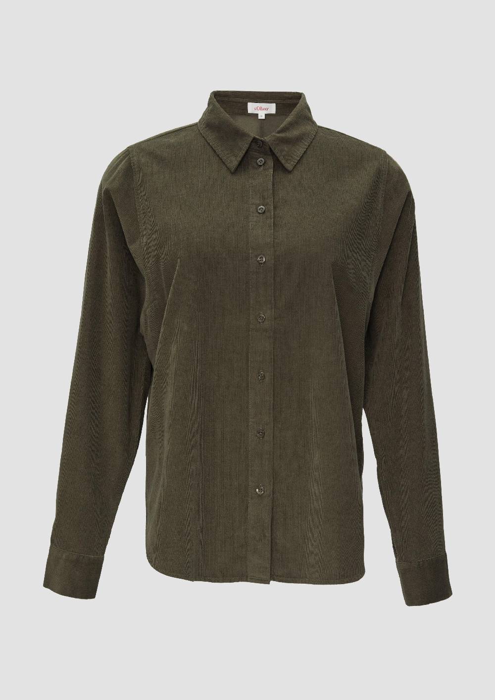 s.Oliver Cordbluse im Relaxed Fit mit Naht-Details Großer Ausverkauf