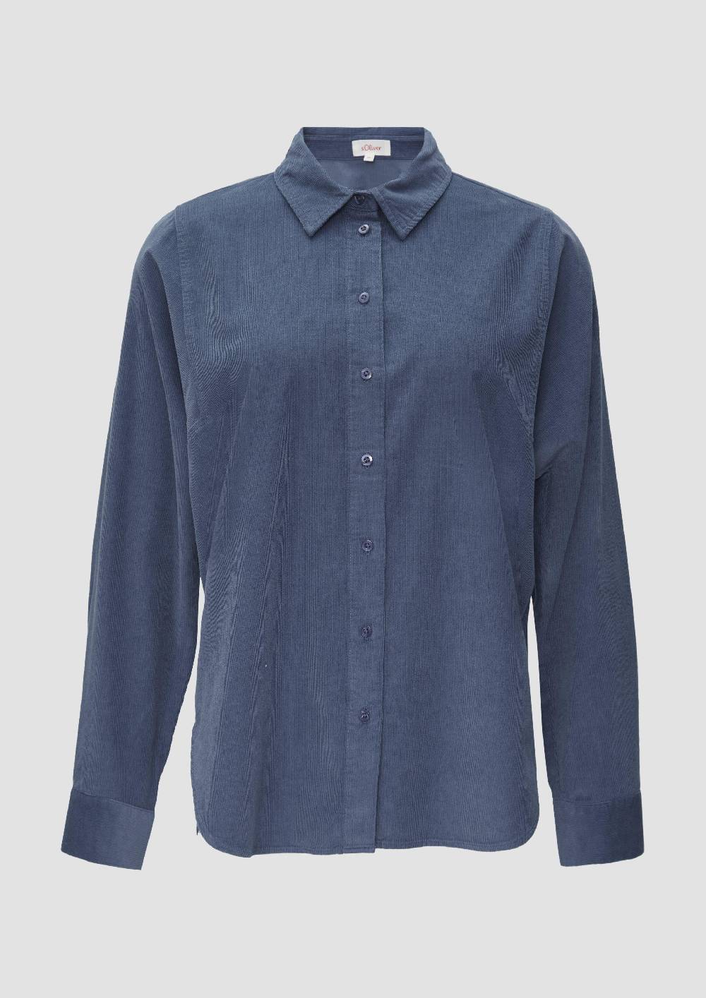 s.Oliver Cordbluse im Relaxed Fit mit Naht-Details Flash Sale