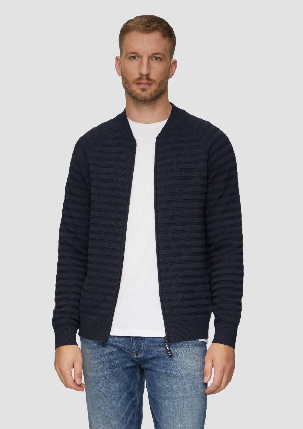 s.Oliver Strickjacke mit Strukturstreifen Weihnachtsangebot