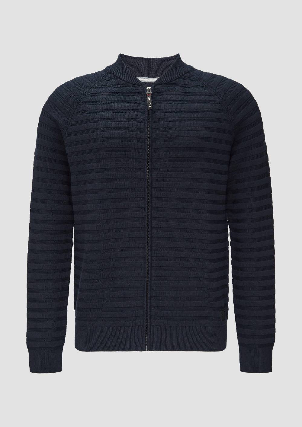 s.Oliver Strickjacke mit Strukturstreifen Weihnachtsangebot