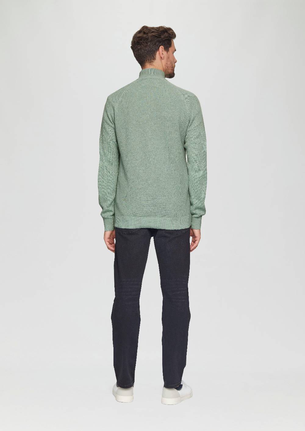 s.Oliver Strickpullover mit Troyer-Kragen und Strukturmix Kauf eins, bekomm eins gratis