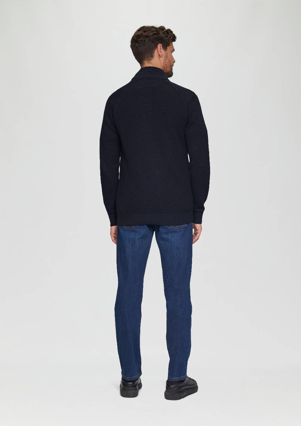 s.Oliver Strickpullover mit Troyer-Kragen und Strukturmix Tägliche Deals