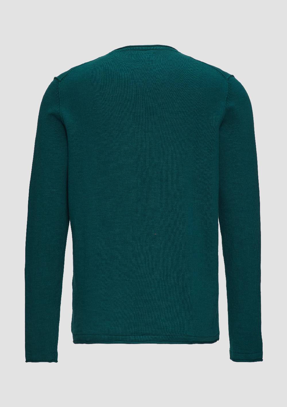 s.Oliver Strickpullover mit Flammgarnstruktur und Rollsaum-Details VIP-Rabatte