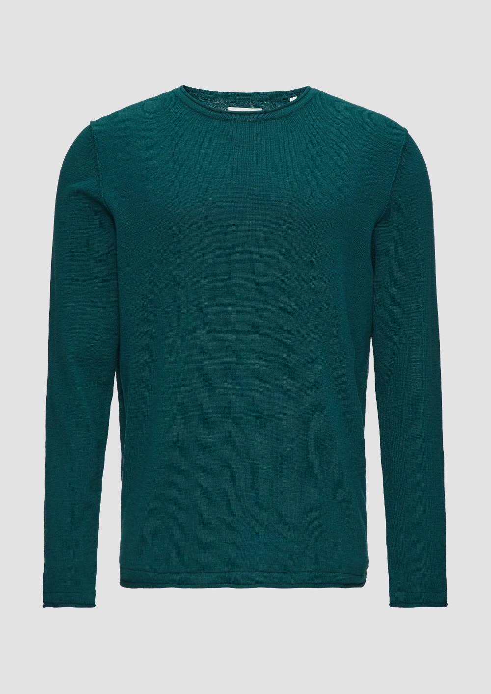 s.Oliver Strickpullover mit Flammgarnstruktur und Rollsaum-Details VIP-Rabatte