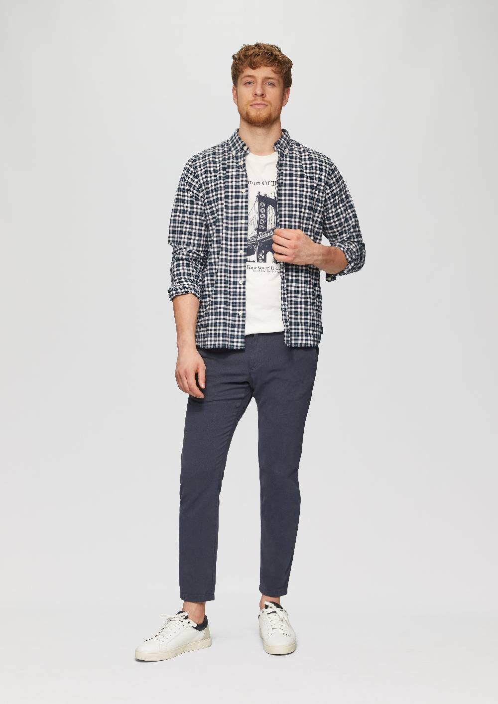 s.Oliver Regular Fit: Strukturierte Chino aus Baumwollstretch Nur für heute