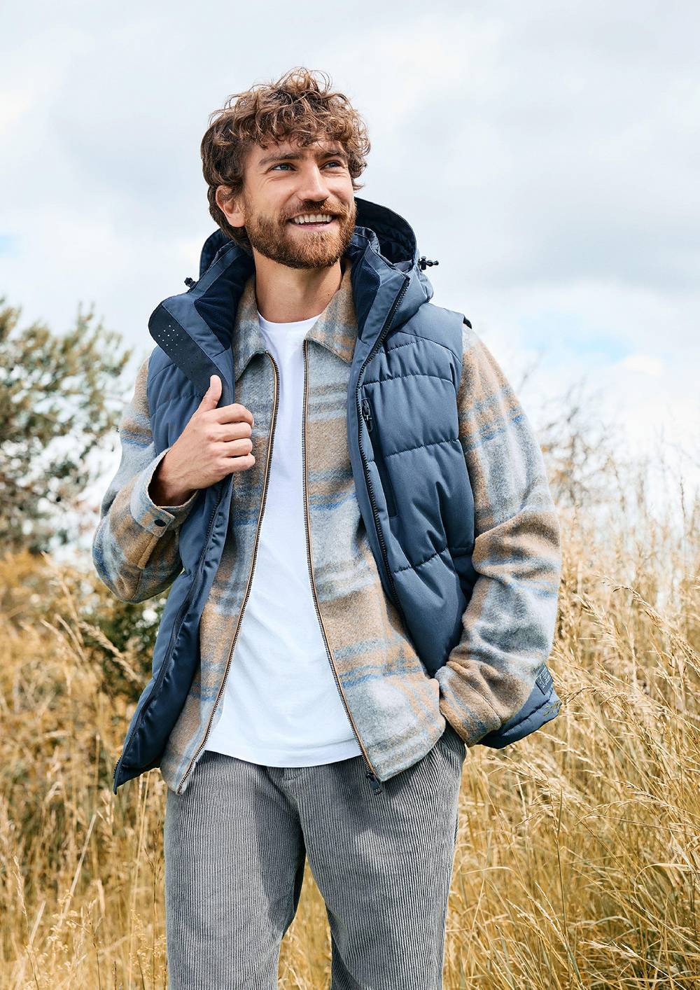 s.Oliver Karierte Hemdjacke aus Wollmix Nur noch ein Tag übrig