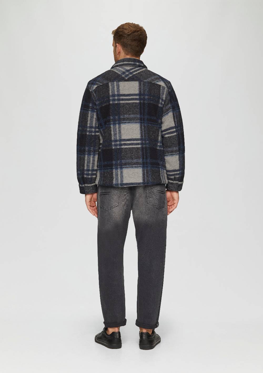 s.Oliver Karierte Hemdjacke aus Wollmix Super Rabatt