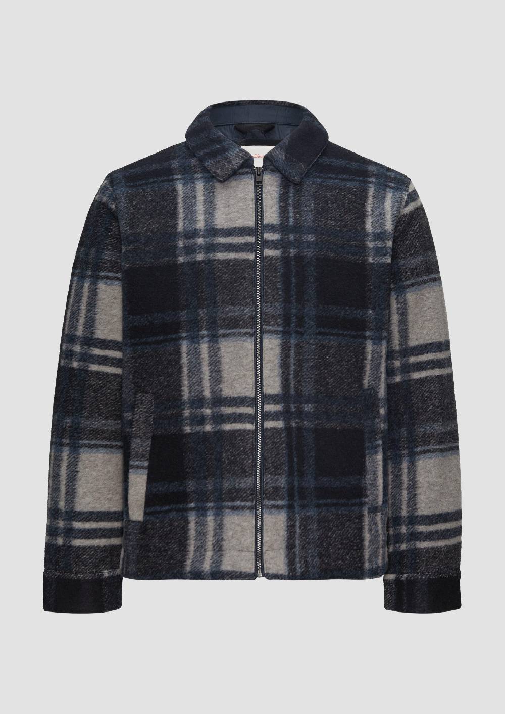 s.Oliver Karierte Hemdjacke aus Wollmix Super Rabatt