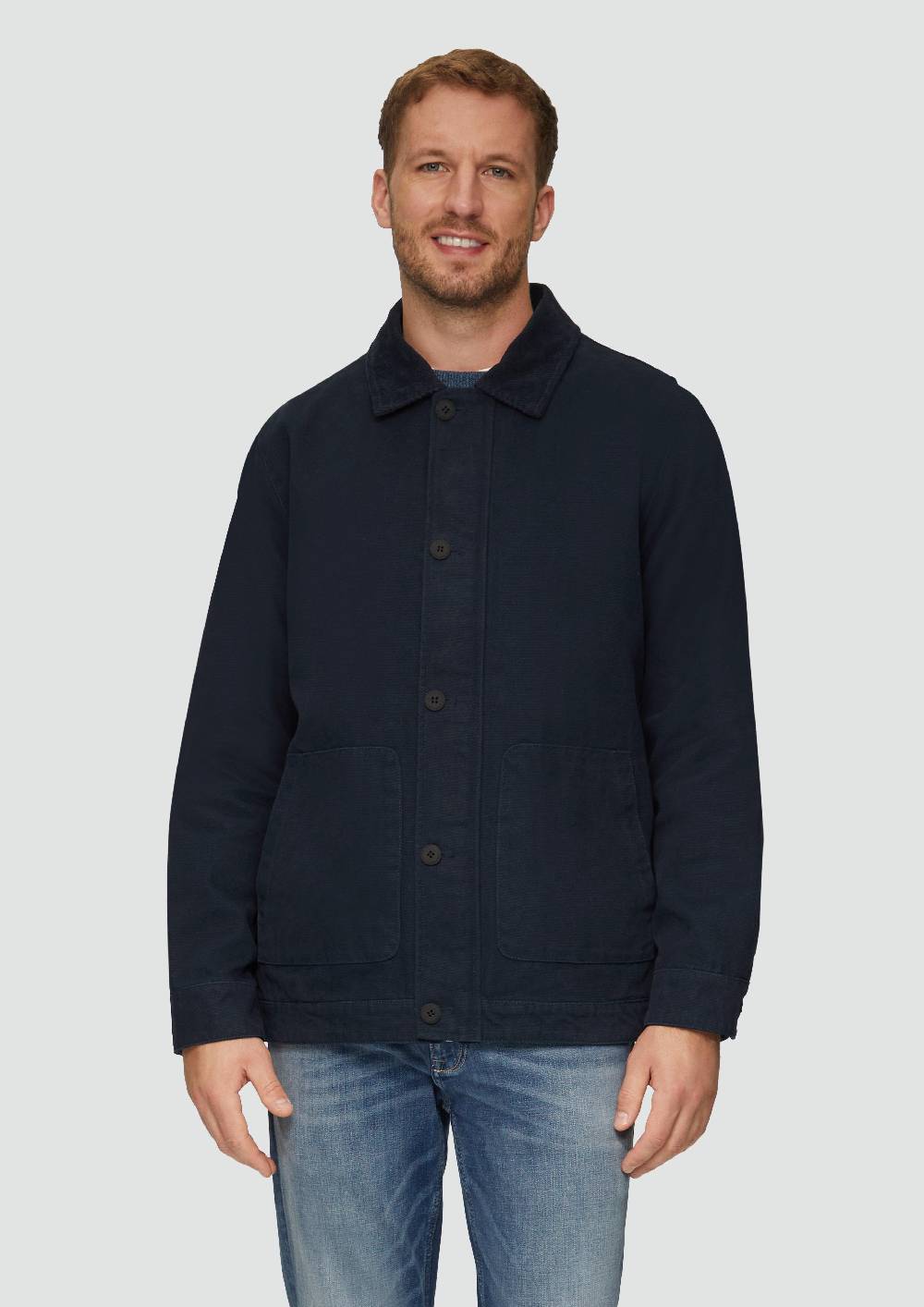 s.Oliver Canvas-Jacke mit Cordkragen Riesige Rabatte