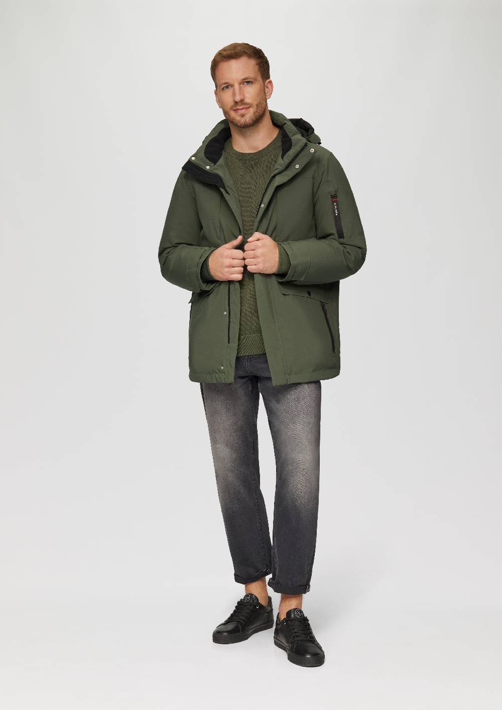 s.Oliver Wasserabweisender Parka mit abnehmbarer Kapuze und weichem Griff Outlet