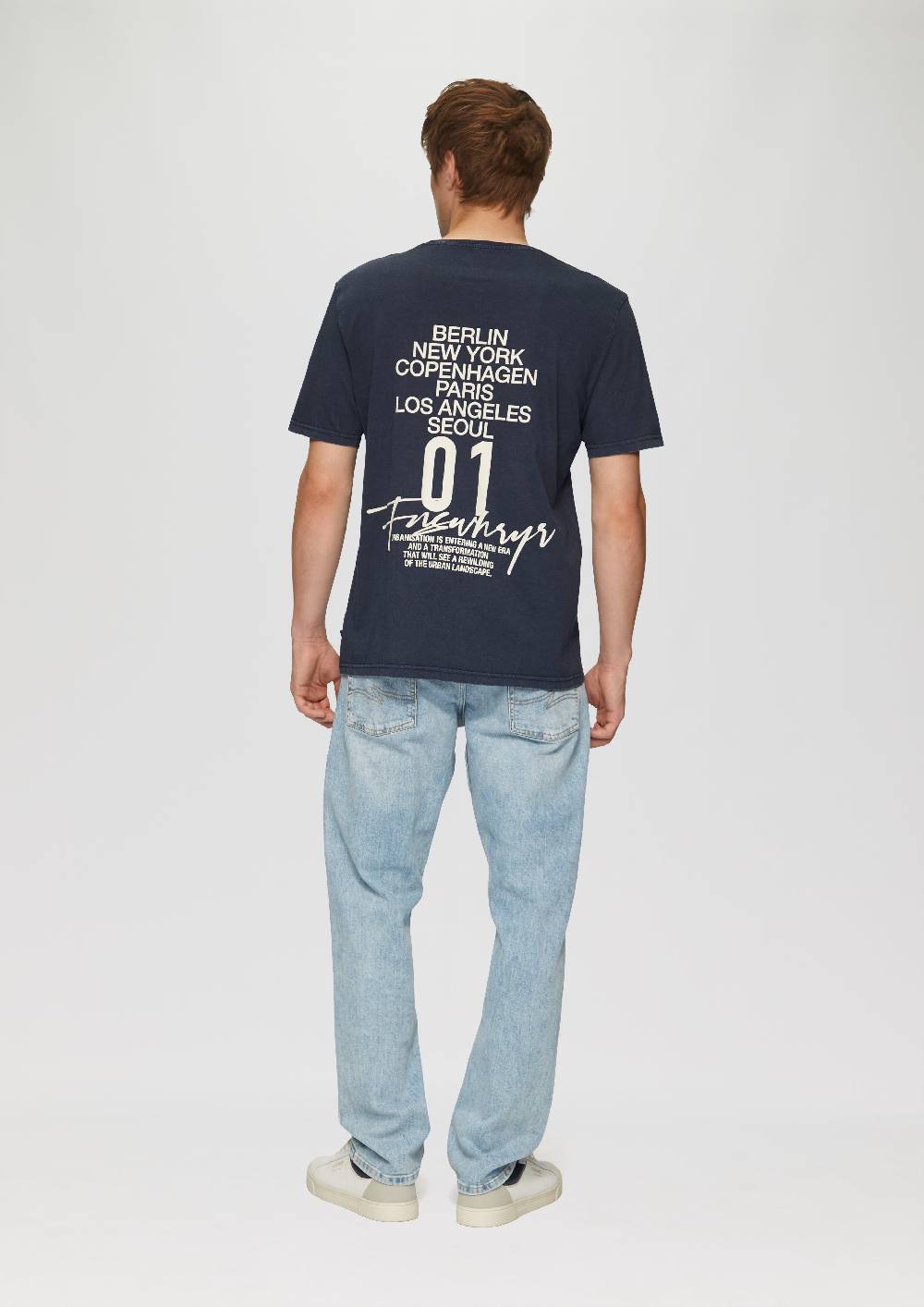 s.Oliver Gewaschenes T-Shirt mit Front- und Rückenprint Angebote