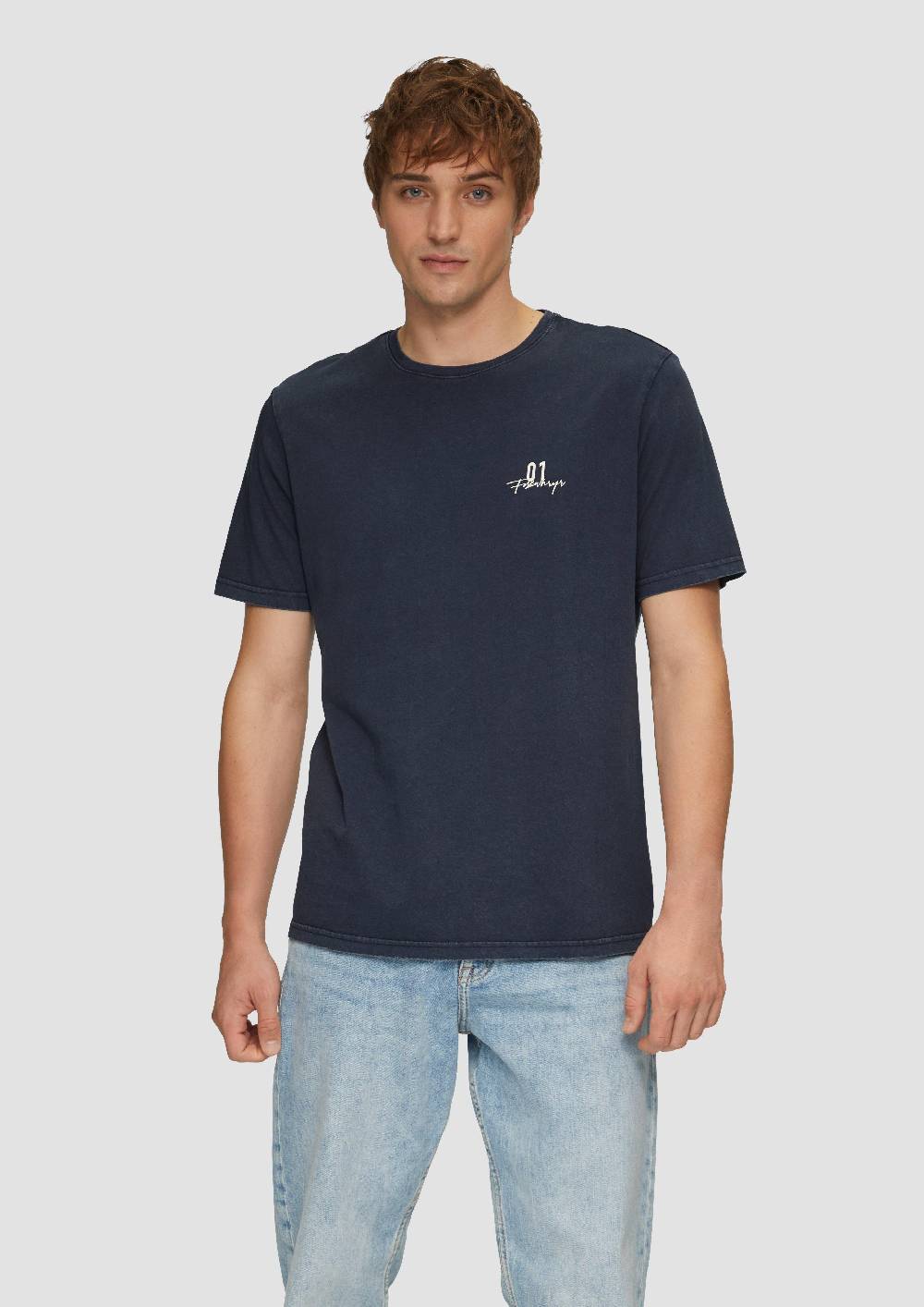 s.Oliver Gewaschenes T-Shirt mit Front- und Rückenprint Angebote