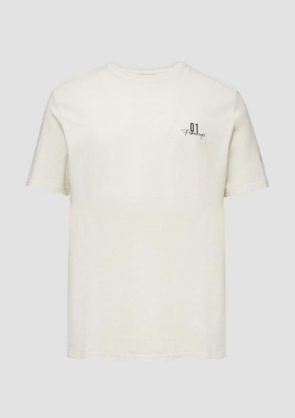 s.Oliver Gewaschenes T-Shirt mit Front- und Rückenprint