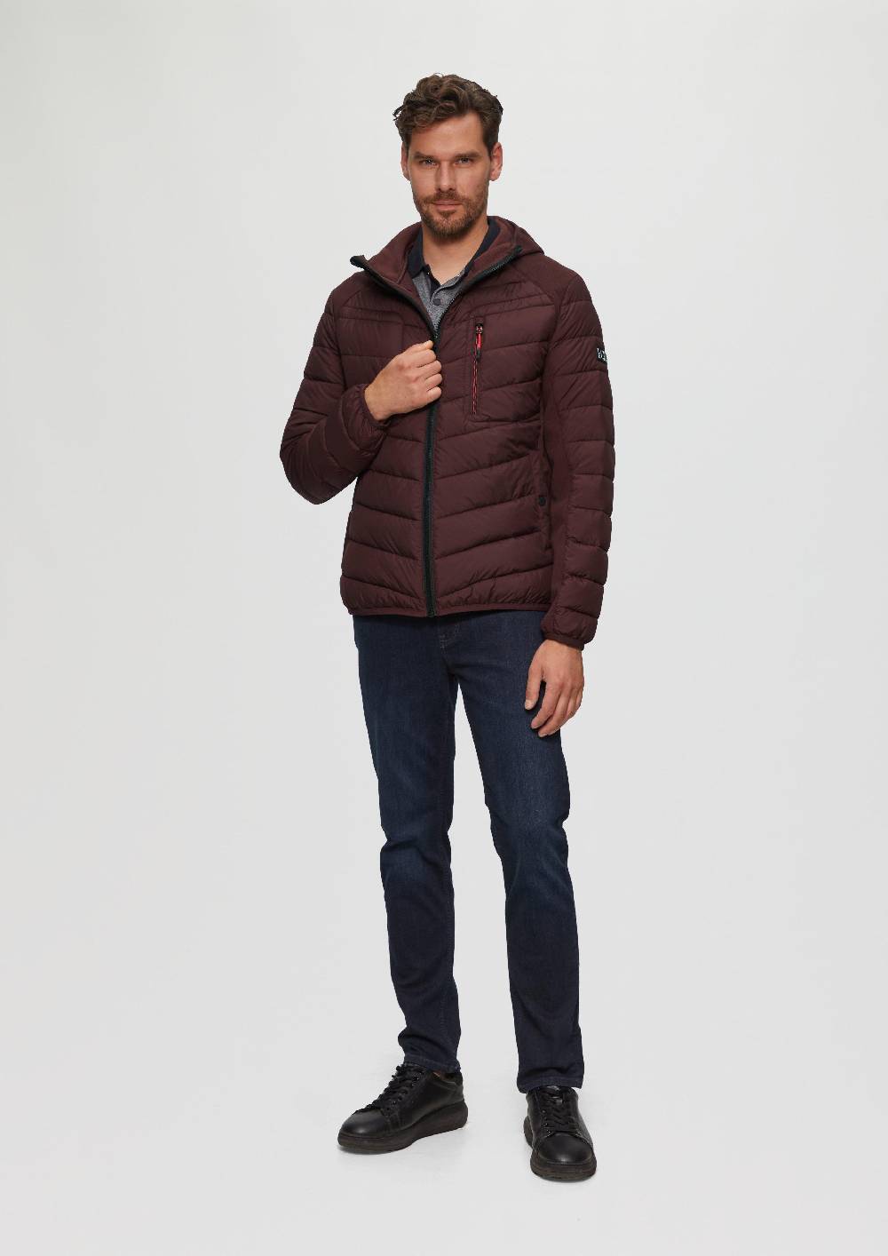 s.Oliver Pufferjacke im Fabricmix mit Kontrast-Details Limitierter Zeitrabatt