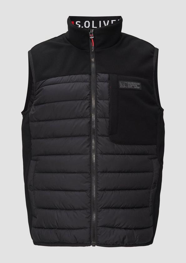 s.Oliver Pufferweste im Fabricmix mit Kontrast-Details