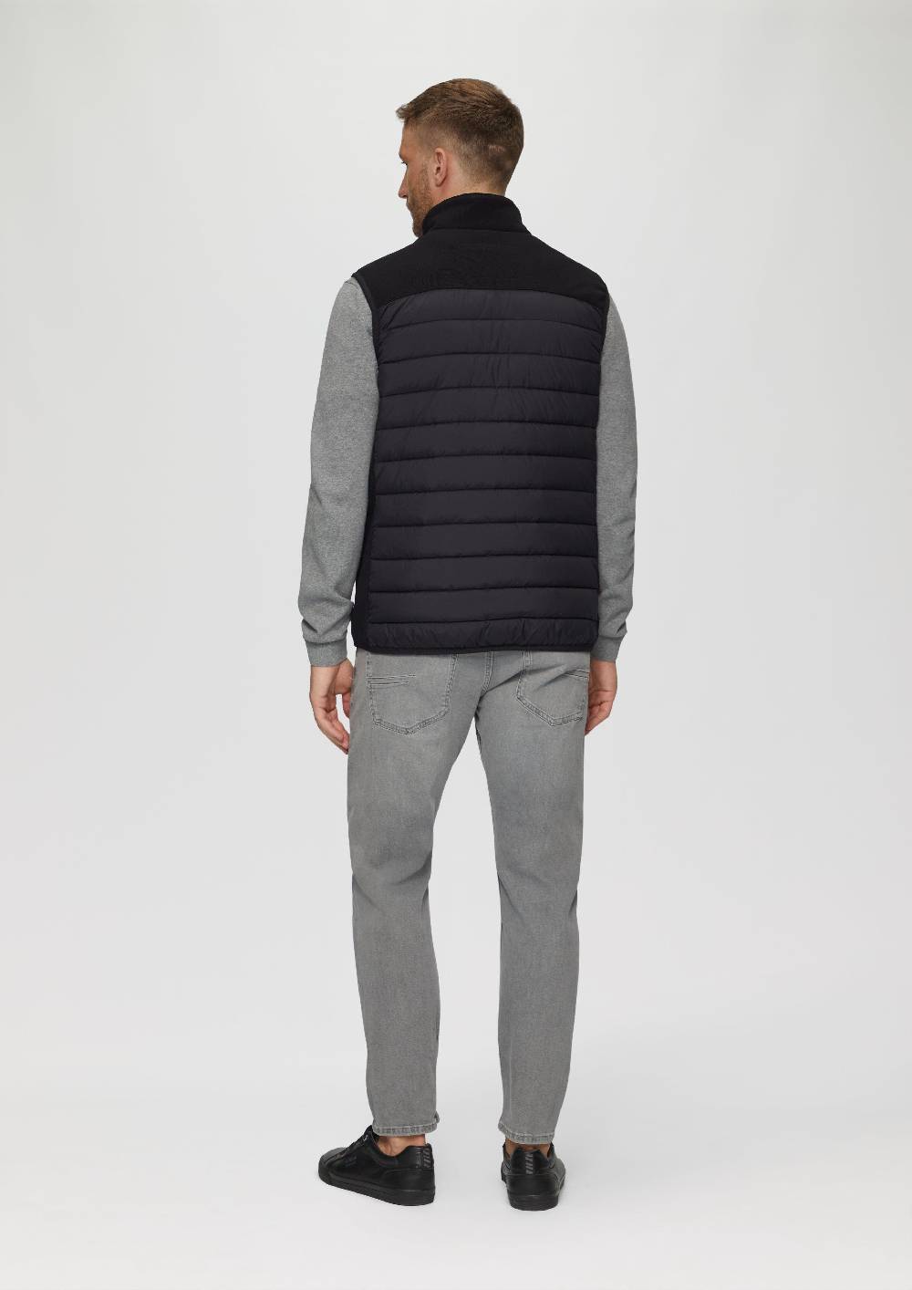 s.Oliver Pufferweste im Fabricmix mit Kontrast-Details Fabrik Onlineshop