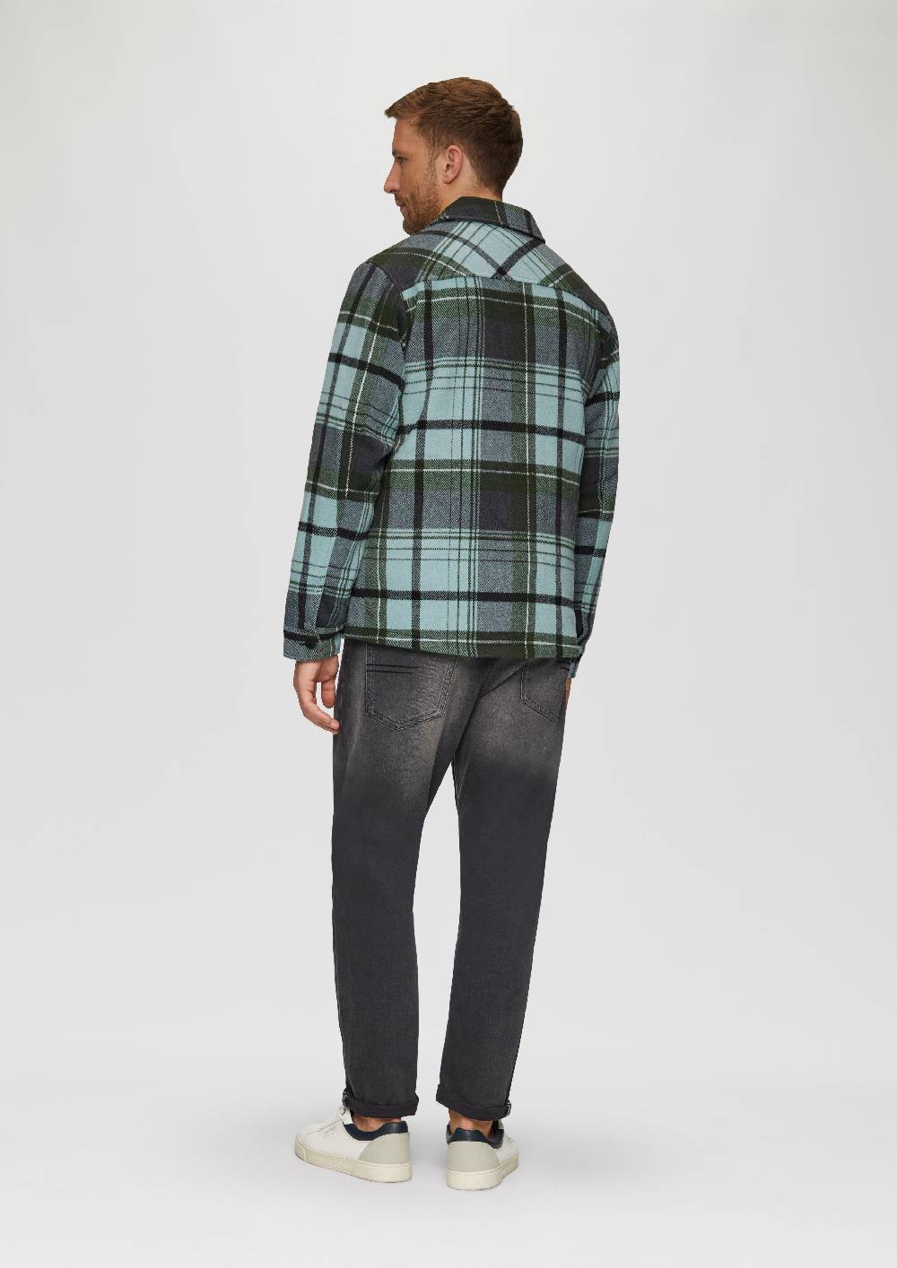 s.Oliver Kariertes Overshirt mit Brusttasche und Innenfutter Preisnachlass