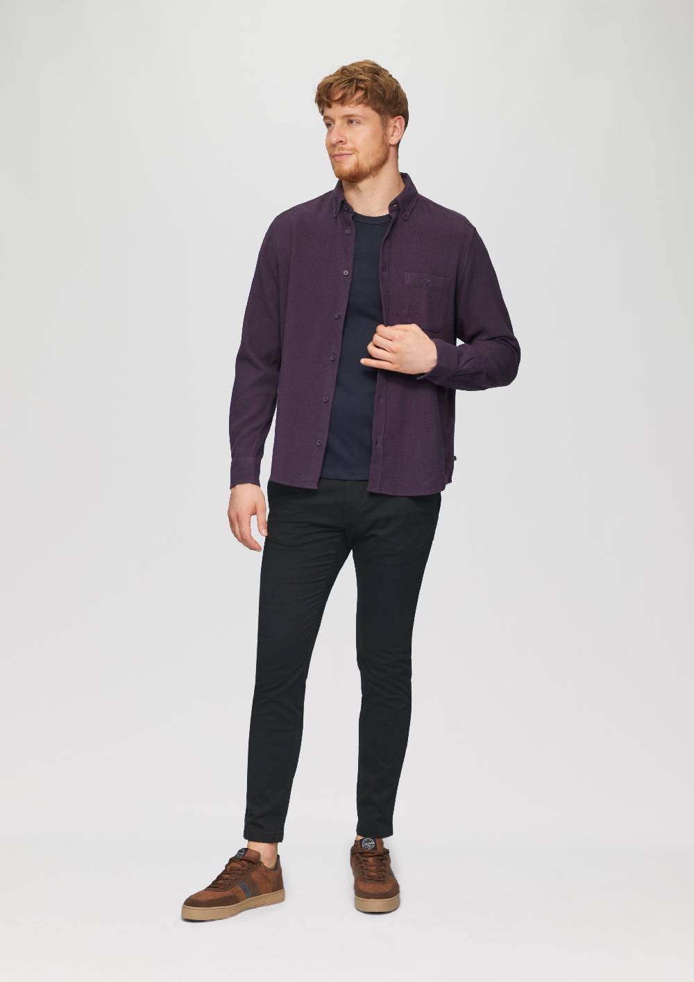 s.Oliver Regular Fit: Button-down-Hemd aus Strukturware Cyber Monday