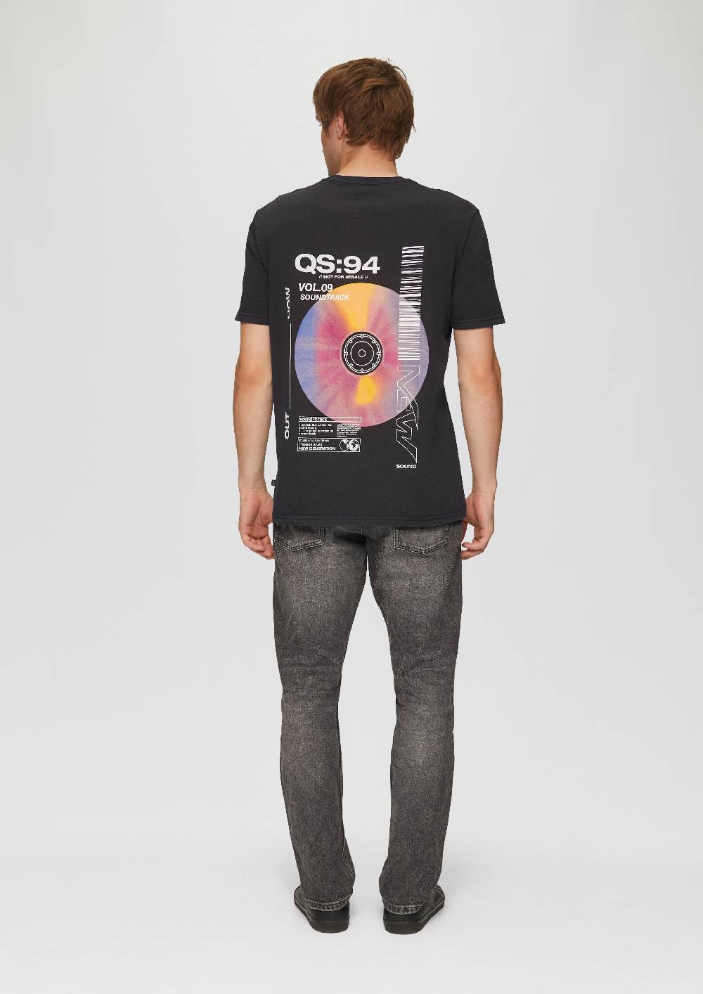 s.Oliver Gewaschenes T-Shirt mit Front- und Rückenprint Weihnachtsangebot