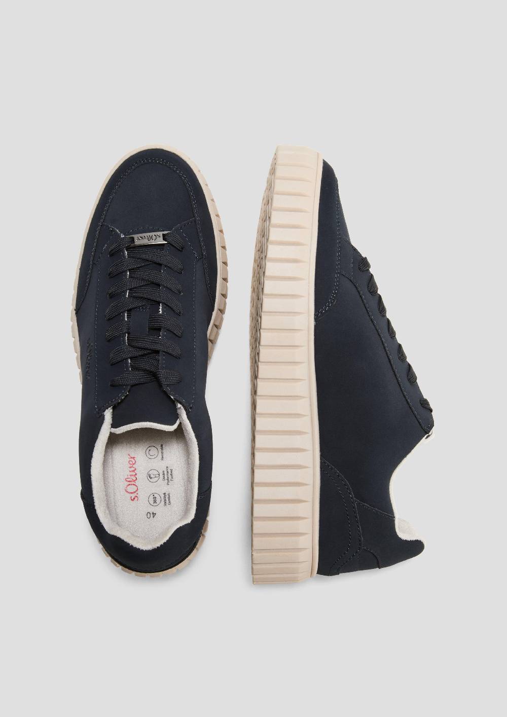 s.Oliver Schnürer in Leder-Optik Neueste Mode