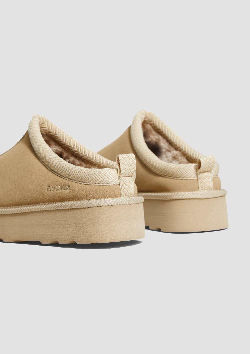 s.Oliver Pantoletten aus Leder Tiefpreis