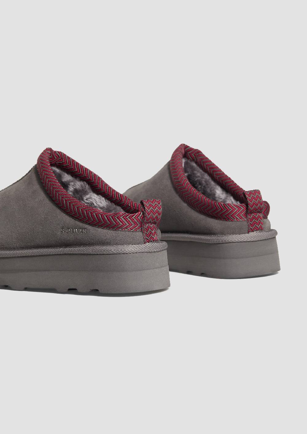 s.Oliver Pantoletten aus Leder Kostenlose Rückgabe