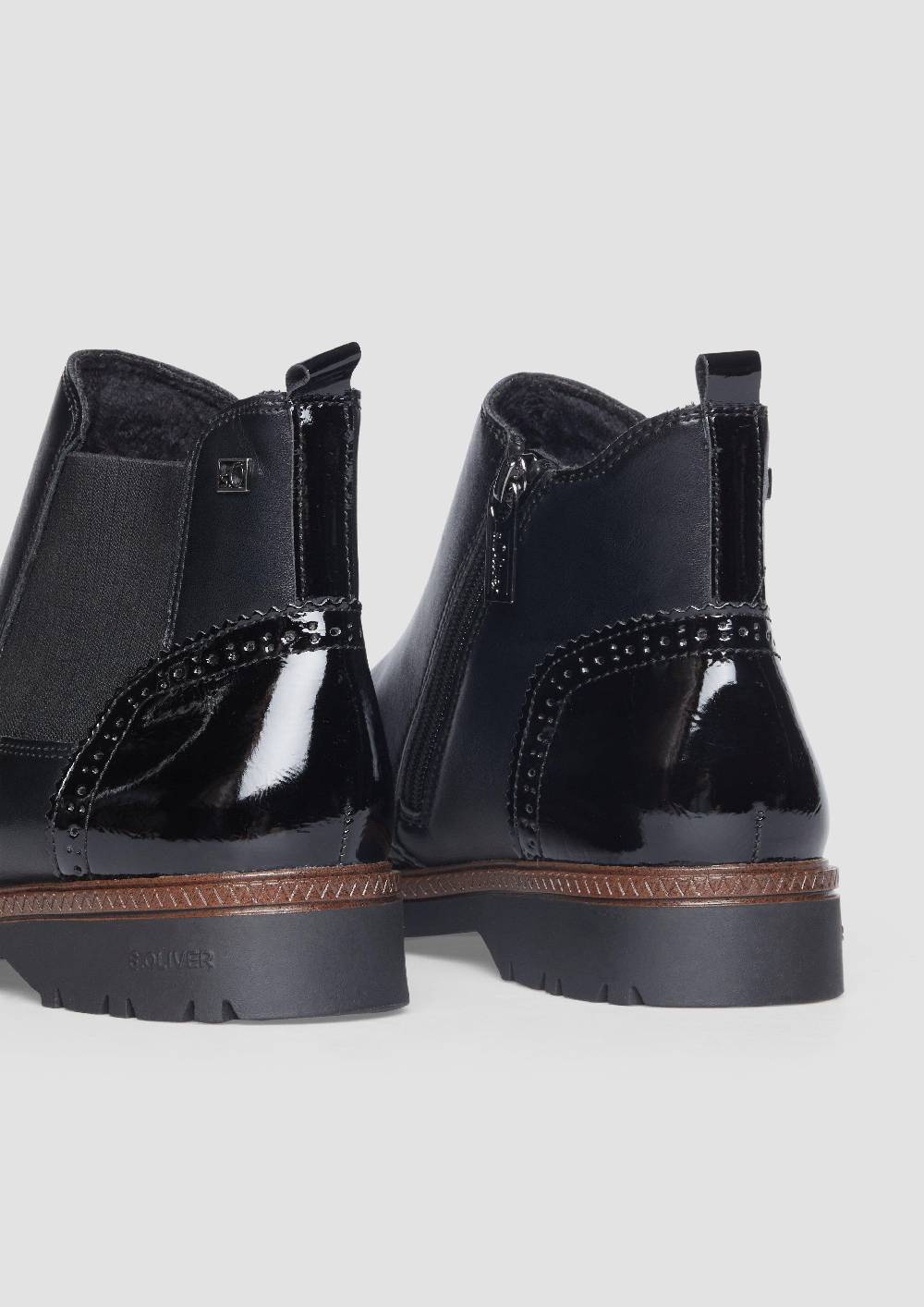 s.Oliver Chelsea Boots in Leder-Optik Bis zu 60% Rabatt