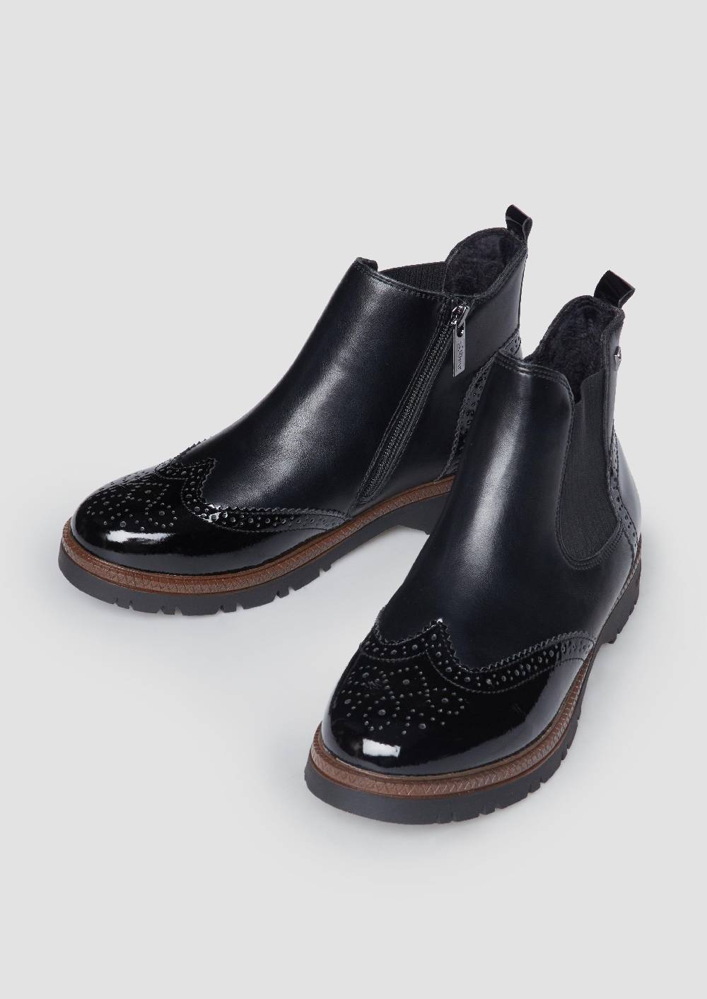 s.Oliver Chelsea Boots in Leder-Optik Bis zu 60% Rabatt