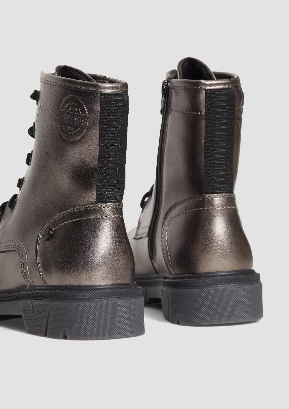 s.Oliver Stiefel mit Schnürung und Reißverschluss Im Verkauf