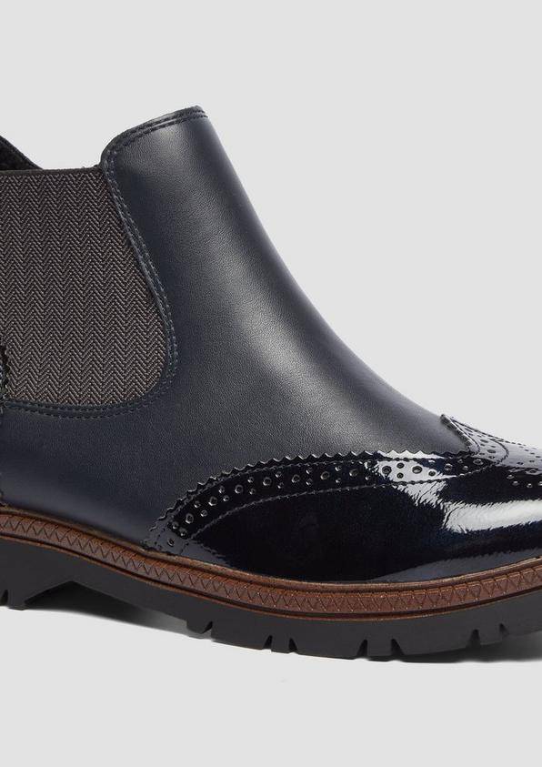 s.Oliver Chelsea Boots in Leder-Optik