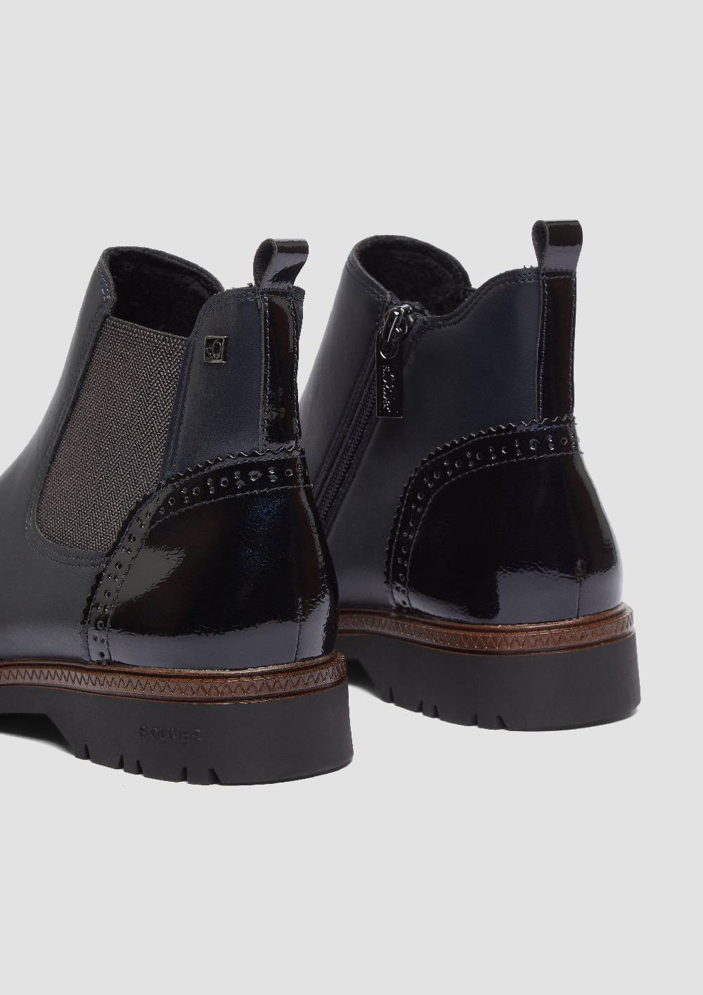 s.Oliver Chelsea Boots in Leder-Optik Großer Ausverkauf